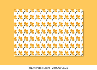 seamless pattern of yellow blooming flowers for background design