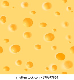 Seamless pattern, yellow cheese, vector