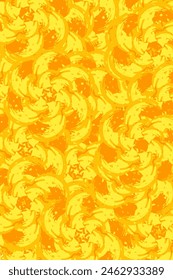 Seamless pattern yellow circle abstract for background