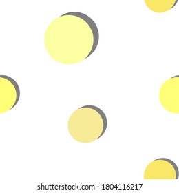 Seamless pattern with yellow dots. Vector illustration. Modern stylish texture. Repeating geometric circles