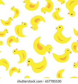 seamless pattern with yellow ducks. Baby Wallpapers. paper