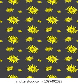 seamless pattern with yellow flowers