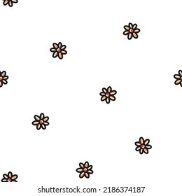Seamless pattern with yellow flowers