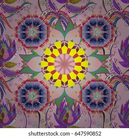 Seamless pattern with yellow flowers. Floral watercolor seamless background. Vector textile print for bed linen, jacket, package design, fabric and fashion concepts.