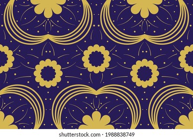 Patrón sin soldadura , flores amarillas sobre un fondo púrpura de diseño para ropa, fondo, pared, envoltura,tela,bordado,vector,ilustración
