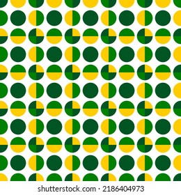 seamless pattern with yellow green circles