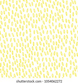 seamless pattern with yellow hand-drawn grains