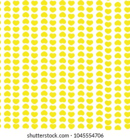 Seamless pattern with yellow hearts. Hand drawn vector illustration. Decorative elements for design. Creative art work