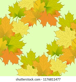 seamless pattern with yellow leaves