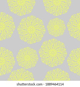seamless pattern with yellow leaves