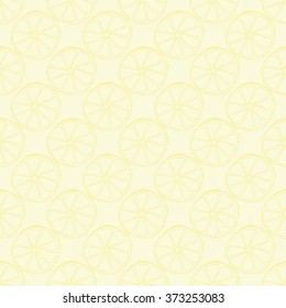 Seamless pattern of yellow lemons - vector illustration/slices of lemon texture