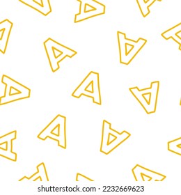 Seamless pattern with yellow letter