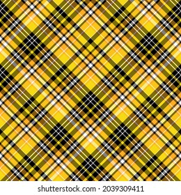 Patrón inmaculado en colores amarillos, anaranjados, negros y blancos para machacar, tejido, ropa, mantel y otras cosas. Imagen vectorial. 2
