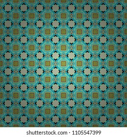 Seamless pattern in yellow, orange and red colors. Raster ornamental mandala inspired ethnic art, patterned Indian paisley. Tattoo, astrology, alchemy, boho and magic symbol. Invitation element.