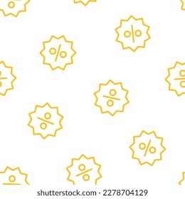 Seamless pattern with yellow percentage badge