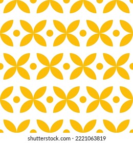 Seamless pattern with yellow petals.