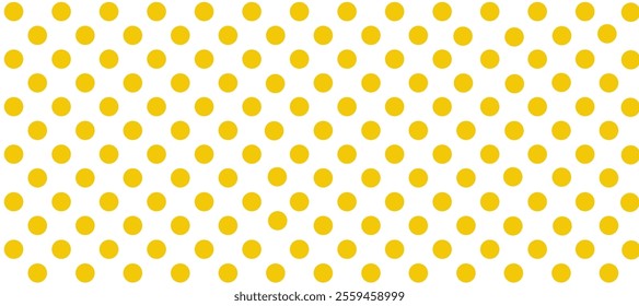 Seamless pattern with yellow polka dot background