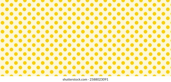 Seamless pattern with yellow polka dot