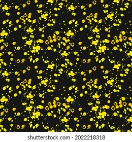 seamless pattern with yellow spots of watercolor splash. vector illustration