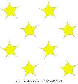 Seamless pattern with yellow stars on a white background. Holiday. Children's textiles. For wrapping paper and postcards. Cute baby picture.Vector illustration