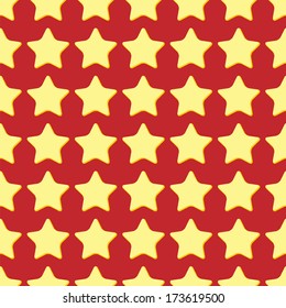 seamless pattern of yellow stars on a red background.holiday background.vector