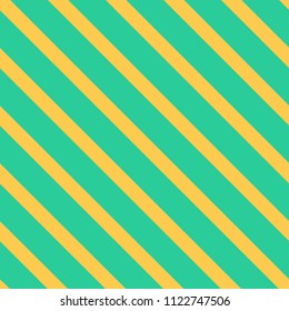 Seamless pattern with yellow stripes on green background. Traditional tile design. Vector illustration