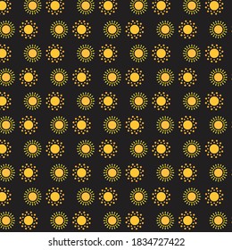 Se puede utilizar como fondo, papel pintado, telaraña, etc. un patrón sin foco de sol amarillo y fondo morado
