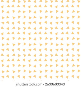 Seamless pattern with yellow triangles on white background. Perfect for fabric, gift wrap, notebooks, digital stories, wallpapers, rugs, branding, and kids’ products.