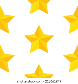 A Seamless Pattern Of A Yellow Vector Star