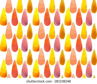Seamless pattern with yellow watercolor drops