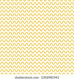 Seamless pattern with yellow wavy lines