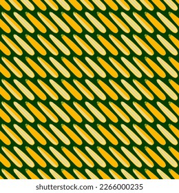 Seamless pattern with Yellow zucchini or golden zucchini. Courgette or marrow. Summer squash. Cucubits. Fruit and vegetables. Flat style. Vector illustration isolated on green background.