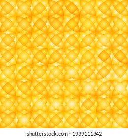 Seamless pattern. Yellow-amber fantastic bubbles.