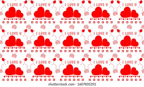 Seamless Pattern For You - I Love U