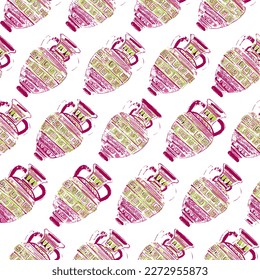 Seamless pattern of you meander. Vector illustration