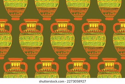 Seamless pattern of you meander. Vector illustration