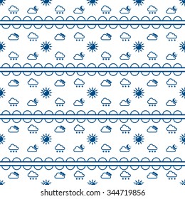 Seamless pattern for your creativity vector images. Meteorology background, weather conditions