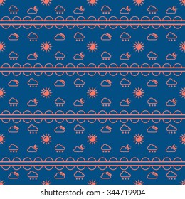 Seamless pattern for your creativity vector images. Meteorology background, weather conditions