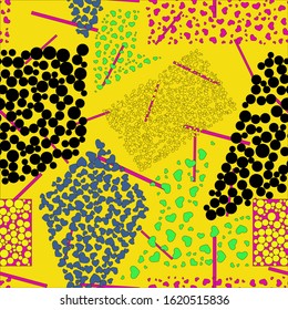 Seamless Pattern for your Design with element -  square and circle. Vector Illustration for backgrounds, motifs, textile, wallpapers, fabrics, gift wrapping, templates.