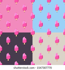 Seamless pattern yummy ice cream