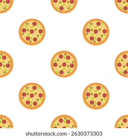 Padrão perfeito com pizza gostosa.