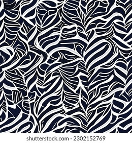 seamless pattern with zebra black and white strips