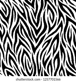 Seamless pattern with zebra fur print. Wild animalistic texture.