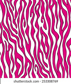 Seamless Pattern Zebra Pink