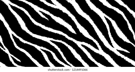 Seamless pattern with zebra print. Vector illustration. Animal fur texture.