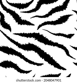 Seamless pattern with zebra print. Vector illustration.
