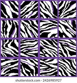 seamless pattern zebra print. Vector illustration for the textile industry. Pop Art.