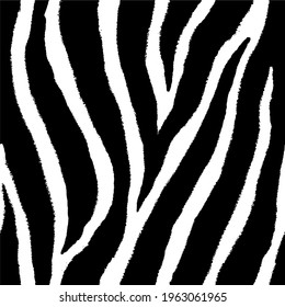 seamless pattern of zebra skin in doodle vintage design