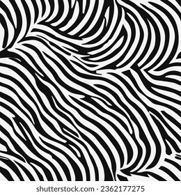 Seamless Pattern Zebra Skin Texture