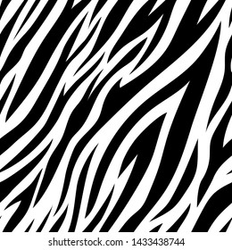 Seamless pattern with zebra stripes. Animal print.